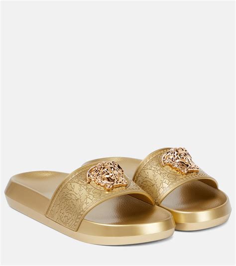 where to buy versace slides|versace la medusa leather slides.